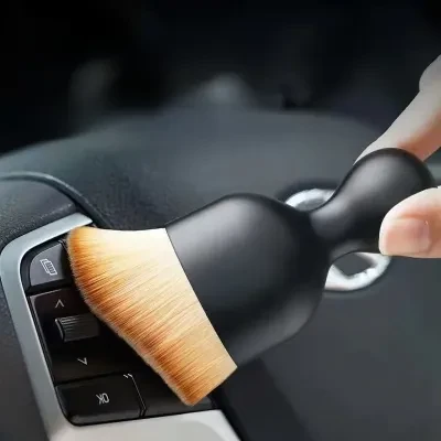 車内清掃ツール・エアコン吹き出し口クリーナー｜柔らかい毛ブラシ・隙間のほこり取り・洗車用