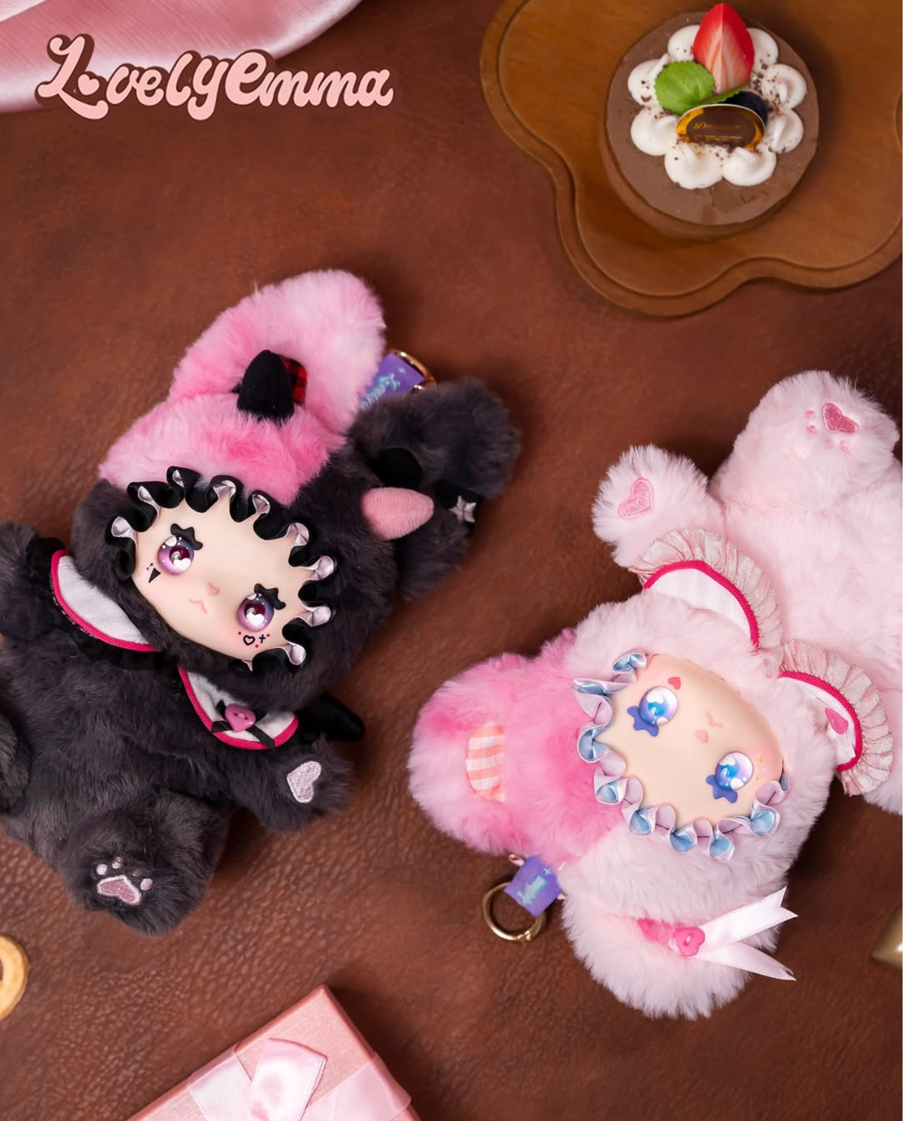 LUCKY EMMA】ぬいぐるみ・バレンタイン限定・フェイスマスコット 