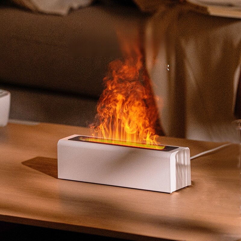 アロマディフューザー｜加湿器・USB充電式・卓上型・七色ライト・癒やし・リラックス・炎のようなミスト|undefined