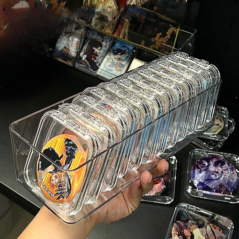 周辺グッズ収納｜アクリル製・透明・スクエア型・徽章収納ケース・防塵・密閉・コレクションケース・推し活グッズ・見せる収納|undefined
