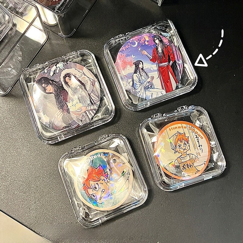 周辺グッズ収納｜アクリル製・透明・スクエア型・徽章収納ケース・防塵・密閉・コレクションケース・推し活グッズ・見せる収納|undefined