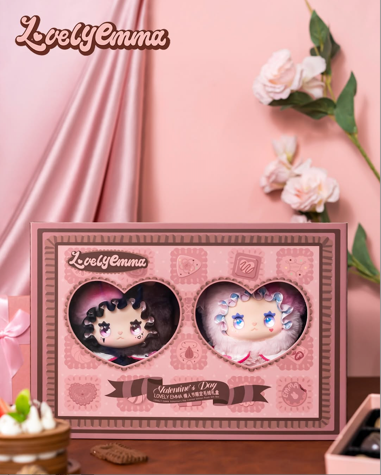 【正規品】バレンタイン限定 EMMA LUCKY EMMA】ぬいぐるみ・バレンタイン限定・フェイスマスコット