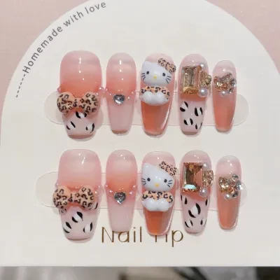 ネイルパーツ｜つけ爪・ハンドメイド・琥珀色・猫目・バタフライ結び・ネイルチップ・上品・美白効果