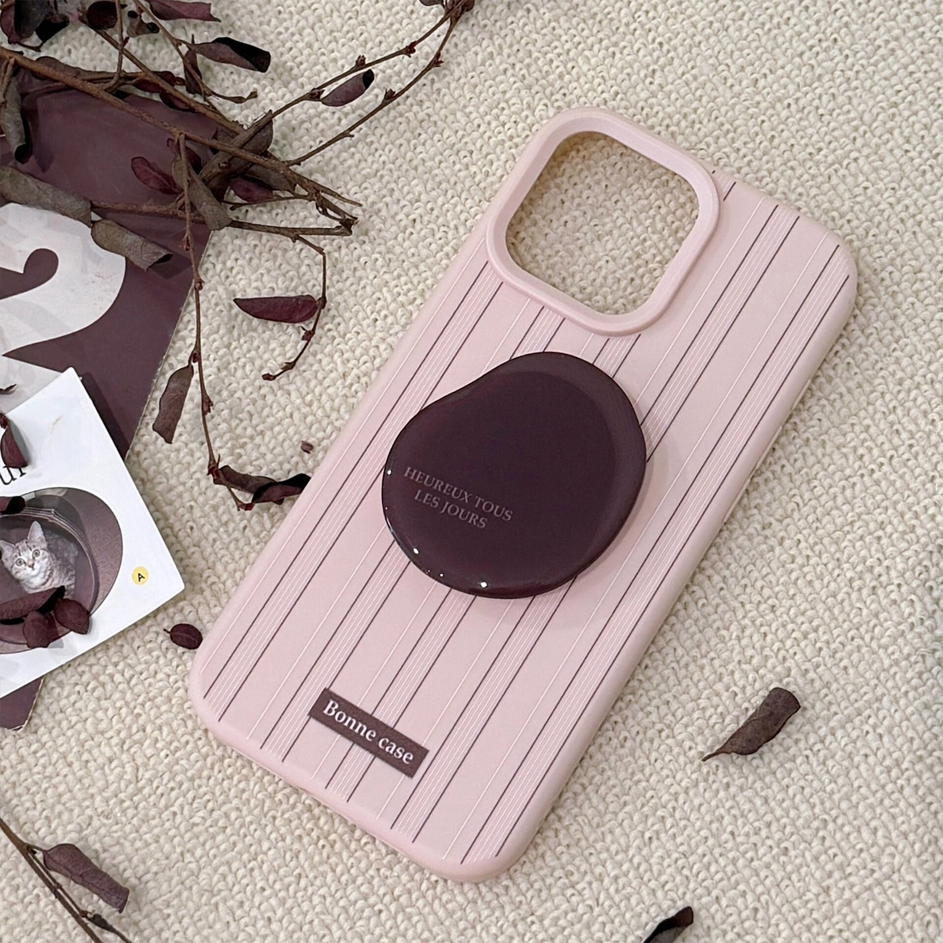 スマホケース｜iPhoneシリーズ・スマホスタンド付き・ストライプ柄・レトロ・ソフト・かわいい|undefined