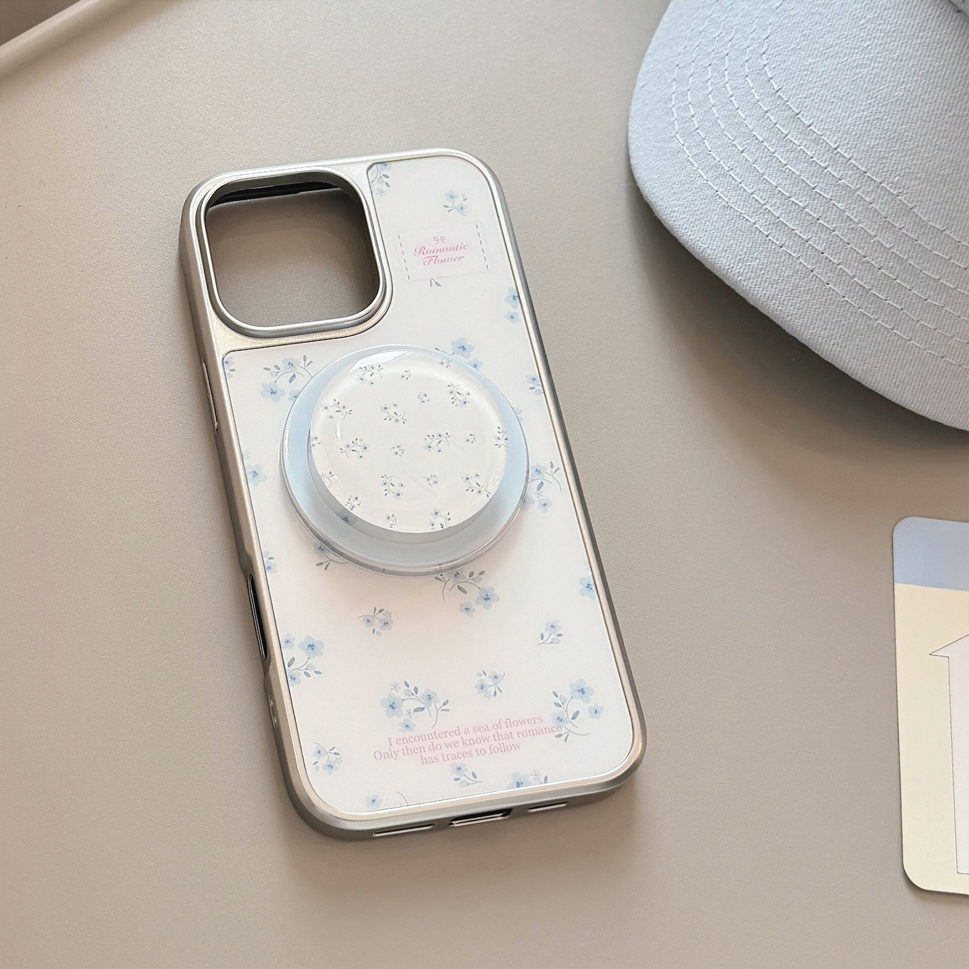 スマホケース｜iPhone シリーズ・ハードケース・メッキ加工・磁気吸着・スタンド機能・小花柄・おしゃれ・かわいい|undefined