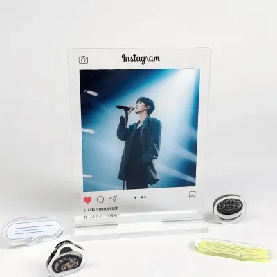インスタ風スタンド｜推し活・オリジナル・アクリル・透明・SNS風・80x108mm