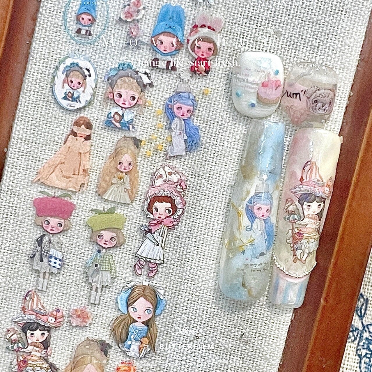 美甲転写シート｜手描き風・ロココ調・天使・ウサギ・春夏向け・アート・キュート・実用的|undefined