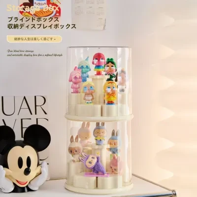透明回転式ディスプレイケース｜DIY可能・フィギュア/人形用・収納/展示・かわいい・ミニチュア・コレクションケース