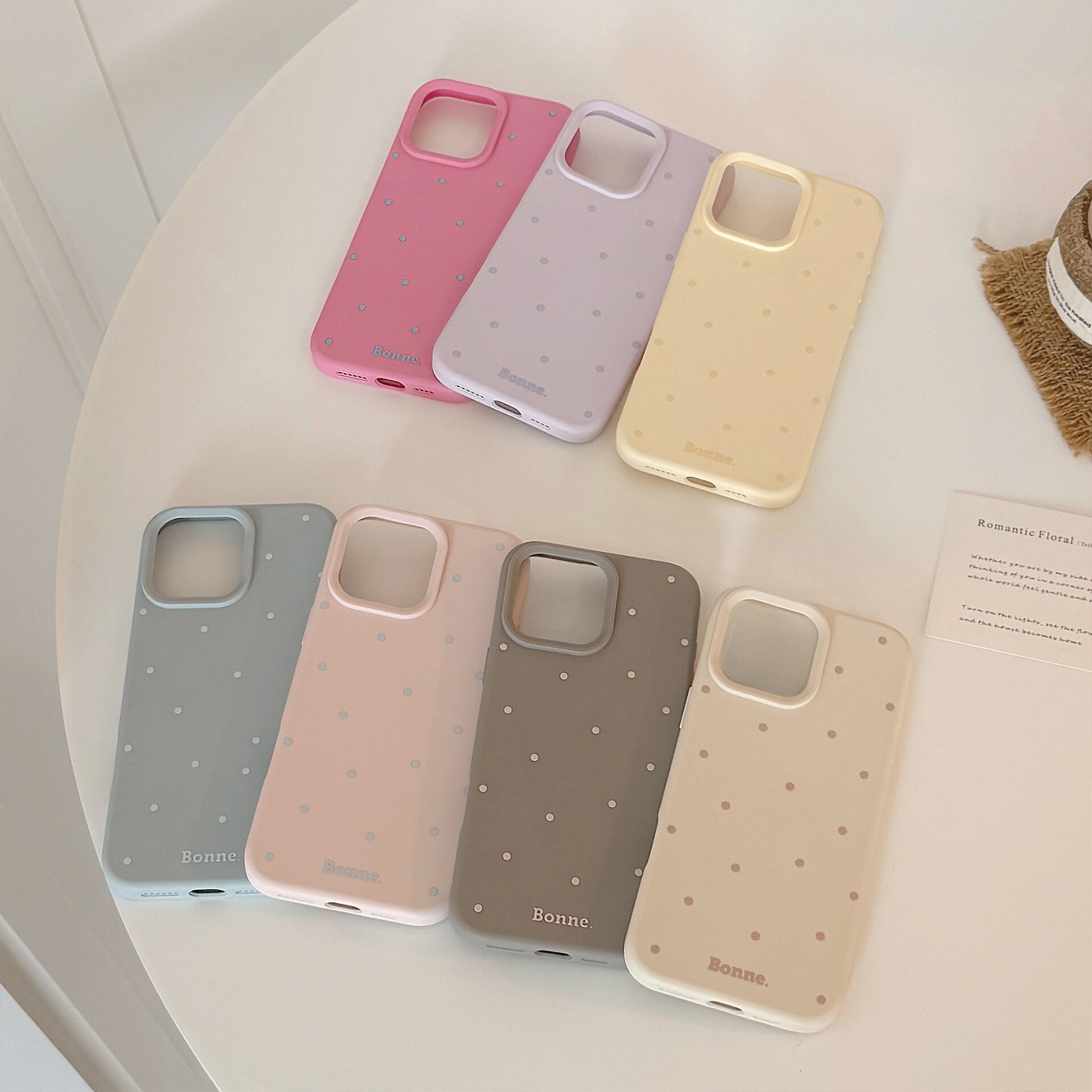 スマホケース｜iPhoneシリーズ・シンプル・無地・ドット柄・韓国風・シリコン・落下防止|undefined