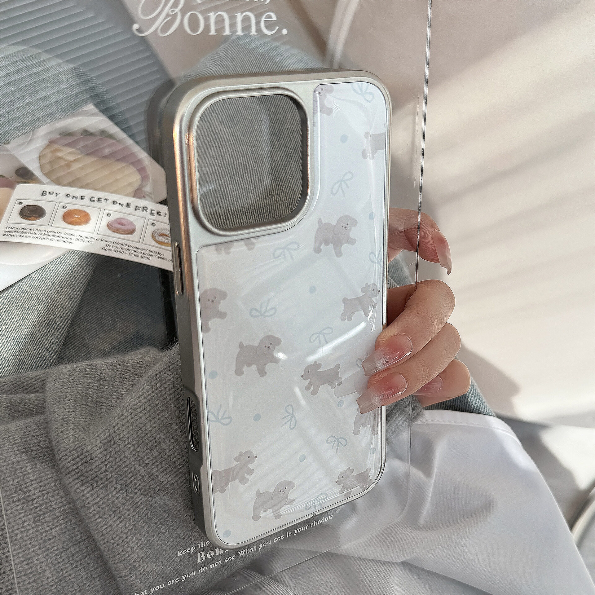 スマホケース｜iPhoneシリーズ・シルバーフレーム・可愛い・お洒落・落下防止・ファッション・レディース・カジュアル|undefined