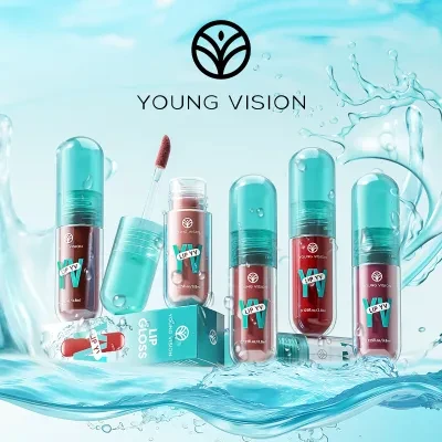 YOUNG VISION 6色リップグロス｜アボカドオイル配合・軽いつけ心地・べたつかない・クールな使用感・しっとり潤う唇を演出