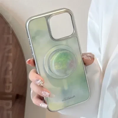 スマホケース｜iPhoneシリーズ・メッキ・磁気スタンド付き・カジュアル・落下防止・おしゃれ・スタイリッシュ