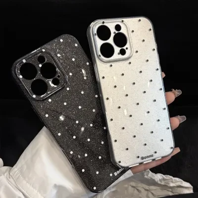 FunCASE スマホケース｜iPhoneシリーズ・ドット柄・ラメ入り・レトロ・おしゃれ・シンプル