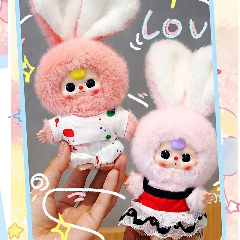【BABY THREE】ぬいぐるみ・マカロンカラー・ミニサイズバニー・ブラインドボックス・ふわふわ|undefined