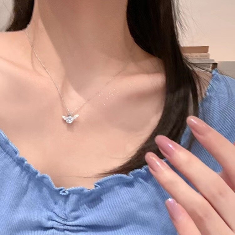ネックレス｜天使の翼・ペンダント・锁骨チェーン・ギフト・彼女へ・軽奢・ユニーク・上品・万能|undefined