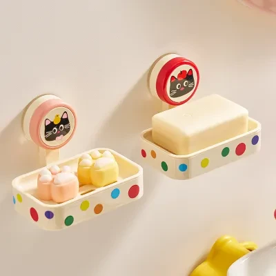 吸盤石鹸ケース｜壁掛け式・穴あけ不要・水切り・石鹸置き・かわいい・おしゃれ・ホルダー
