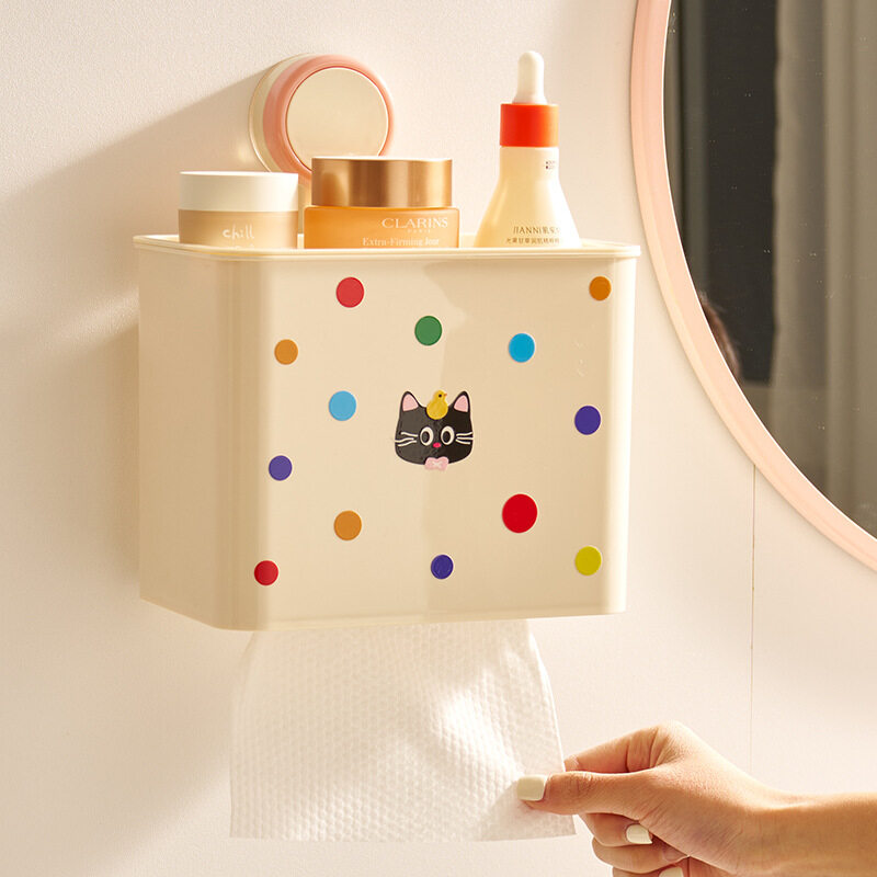 あさ様 トイレットペーパー入れ&ゴミ箱完成品 山崎実業 ウォールトイレポット＆収納ケース タワー tower