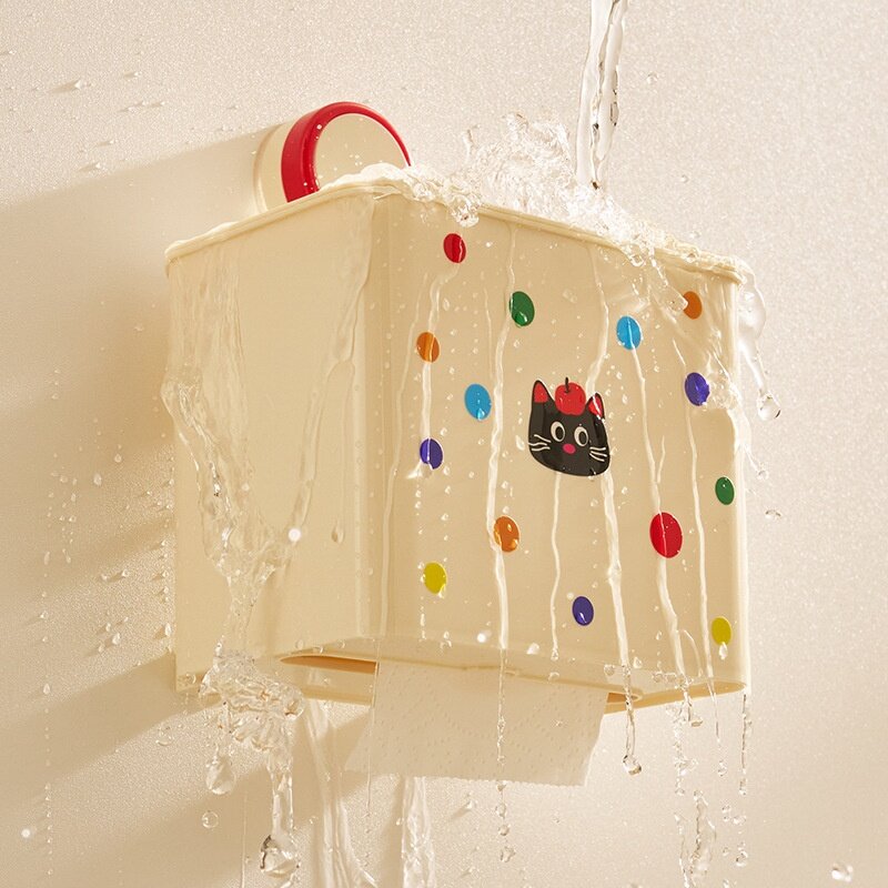 トイレットペーパーホルダー｜吸盤式・防水・壁掛け・ロールペーパーボックス・ティッシュケース・穴あけ不要・簡単取り付け|undefined