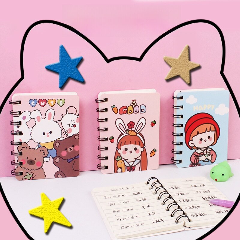 メモ帳｜A7サイズ・ミニノート・リングノート・横開き・小学生向け・携帯便利・可愛い・おしゃれ|undefined