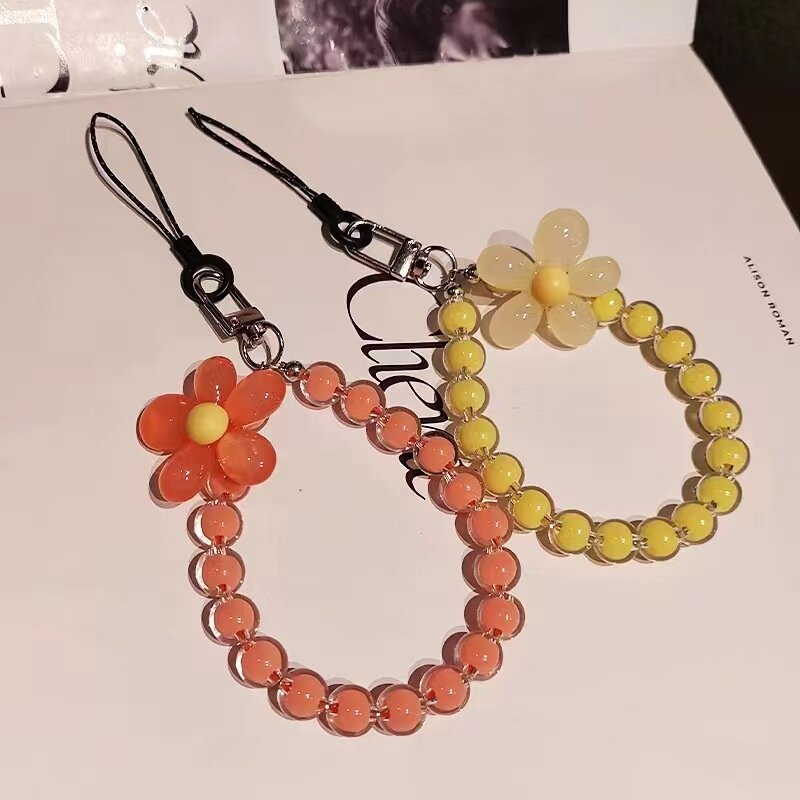 キーホルダー｜ハンドメイド・ビーズ・フラワー・ストラップ・マカロンカラー・スマホアクセサリー・おしゃれ・かわいい|undefined