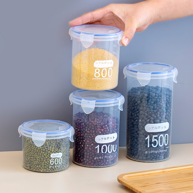 食品保存容器｜大容量・密閉・透明・プラスチック製・粉ミルク保存・穀物収納・キッチン整理・便利な収納・整理整頓|undefined