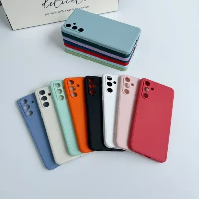 FunCASE サムスンのスマホケース｜全包囲保護・ストレートエッジ・液状シリコン風・耐衝撃・ソフトケース・シンプル