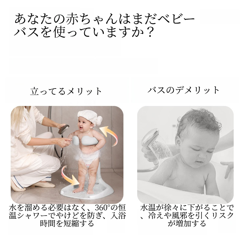 ベビー用バススタンド｜折り畳み式・滑り止め付き・組み立て不要・立ったまま洗える・お風呂をサポート・安心安全|undefined