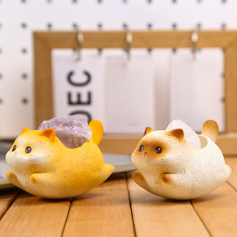 猫置物｜デコレーション・ゆらゆら・クリスタル・樹脂工芸品・卓上インテリア・猫グッズ・癒し・かわいい・おしゃれ|undefined