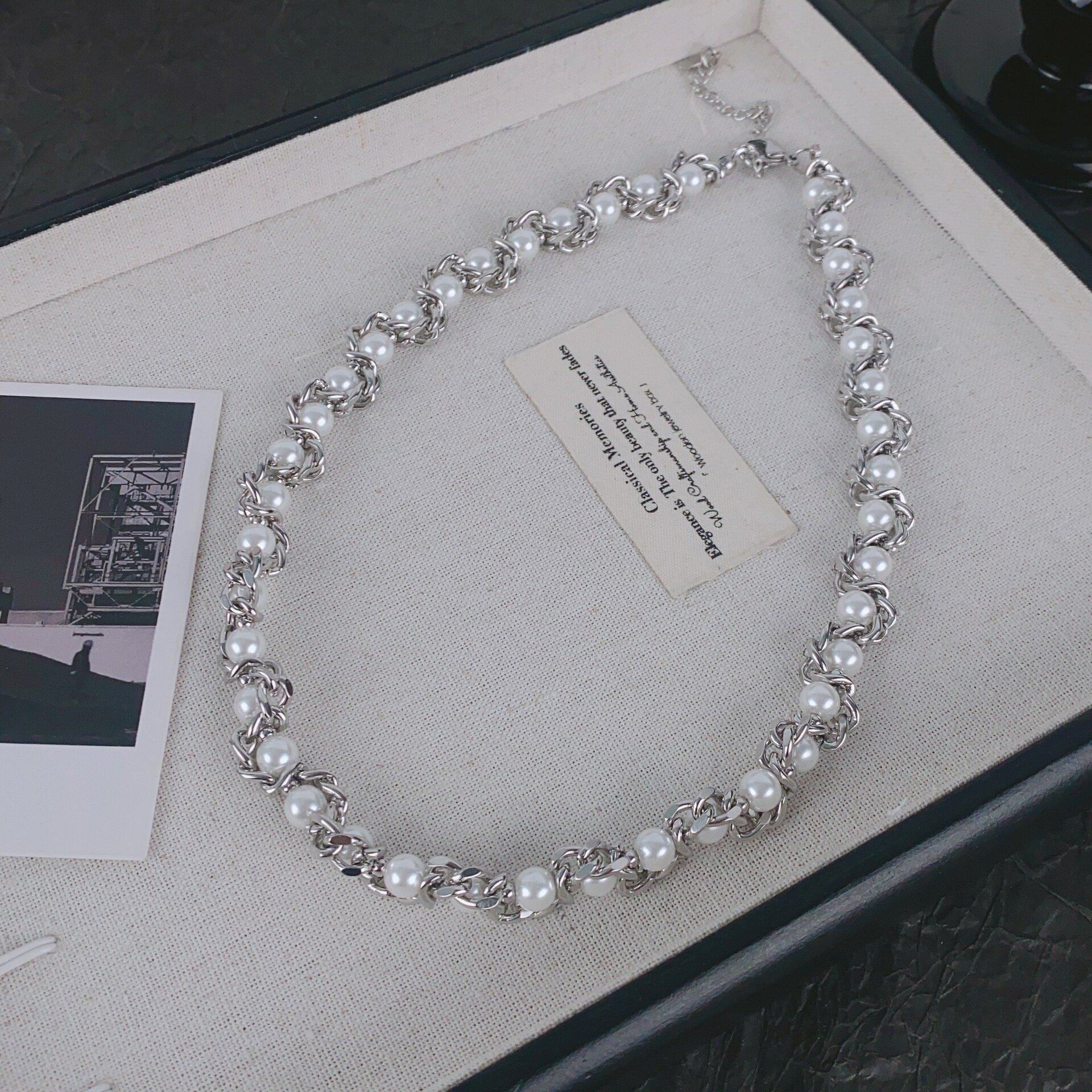 ネックレス｜チタン鋼・パール・ブレスレット・アクセサリーセット・高見え・個性的・上品・锁骨チェーン|undefined