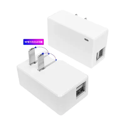 FunCASE USB充電器｜5V/2A・折り畳み式プラグ・2ポート・スマホ/タブレット/家電対応・コンパクト・海外向け
