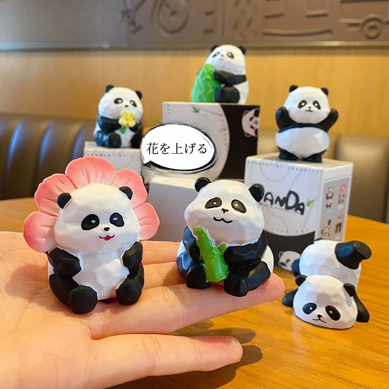 デコレーション｜樹脂製置物・木彫り風・パンダ・インテリア雑貨・卓上飾り・オリジナル・クリエイティブ・精巧|undefined
