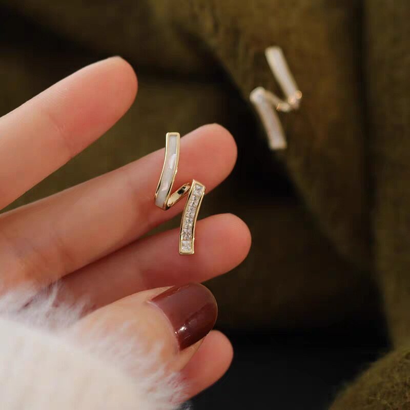 S925銀針・ピアス・天然貝・螺鈿・上品・高見え・大人可愛い|undefined