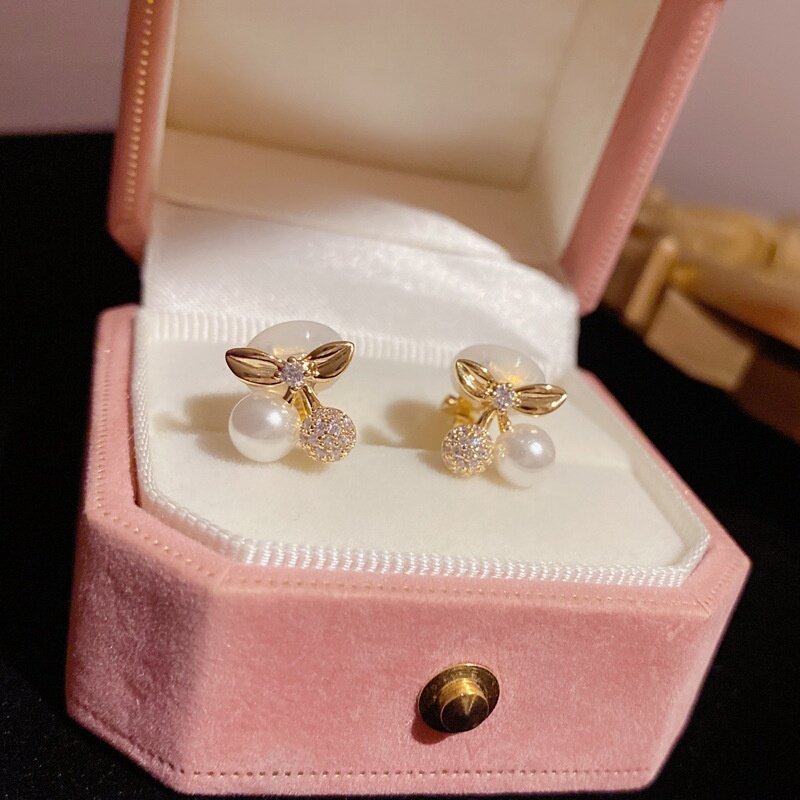 イヤリング・14K・ジルコニア・ノンホールピアス・上品・おしゃれ|undefined