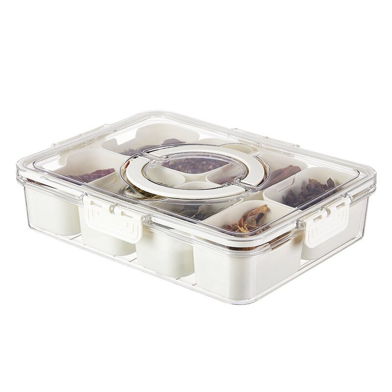 冷蔵庫収納ケース｜食品グレード・密閉・フルーツサラダ・弁当箱・8仕切り・持ち運び可能・新鮮・便利|undefined