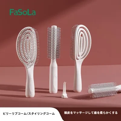 FaSoLa ヘアブラシ｜スケルトンブラシ・マッサージ・頭皮ケア・ロングヘア・巻き髪・ふんわり・スタイリング
