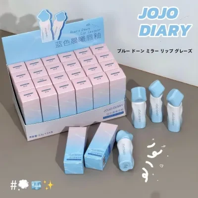JOJO DIARYリップグロス｜氷河ブルー・ミラー・ティント・落ちにくい・夏メイク・透明感・ぷるぷる
