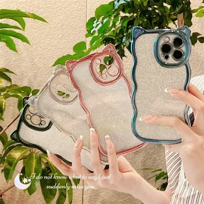 FunCASE スマホケース｜iPhoneシリーズ対応・猫耳・TPUソフトケース・メッキ加工・キラキラ・おしゃれ・レディース