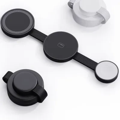 FunCASE 3in1マグネット式ワイヤレス充電器｜卓上式・折りたたみ式・スマホ充電・便利・コンパクト