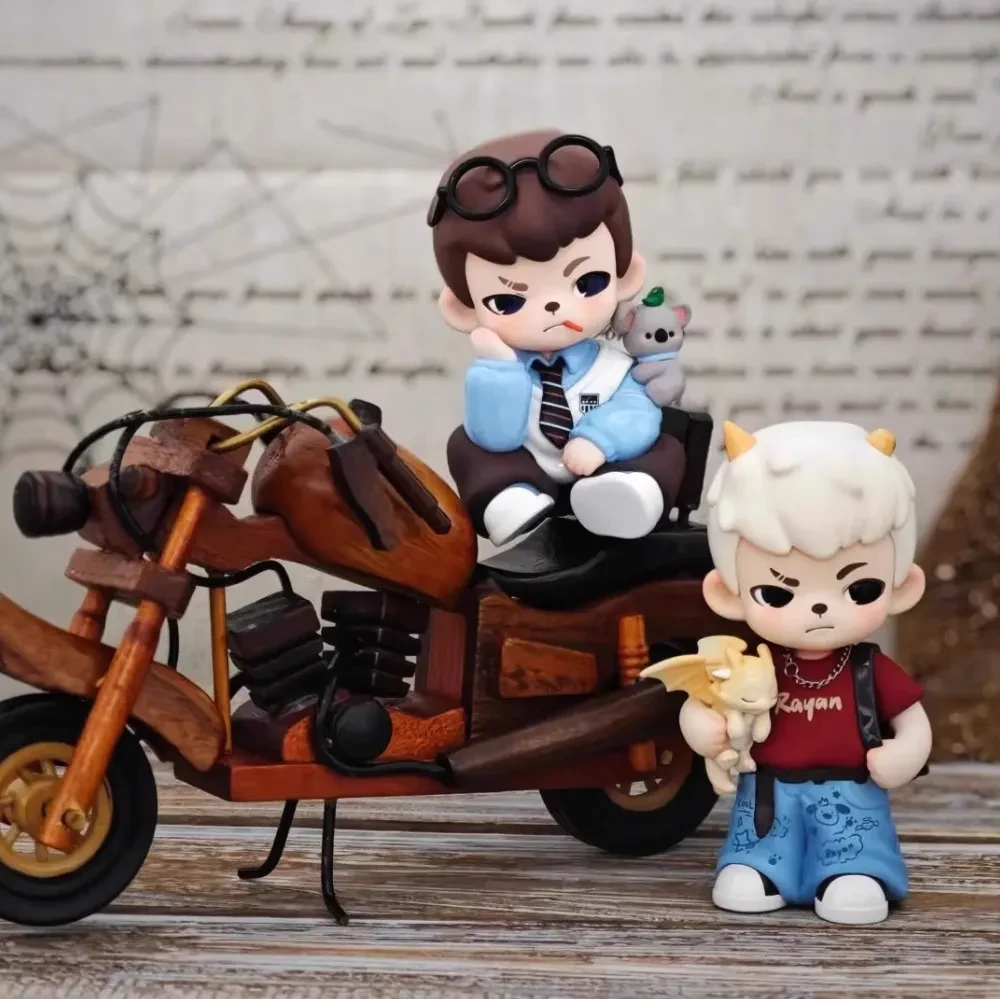 Rayan 天性プレイヤーシリーズ フィギュア：木製のバイクとフィギュアの組み合わせ