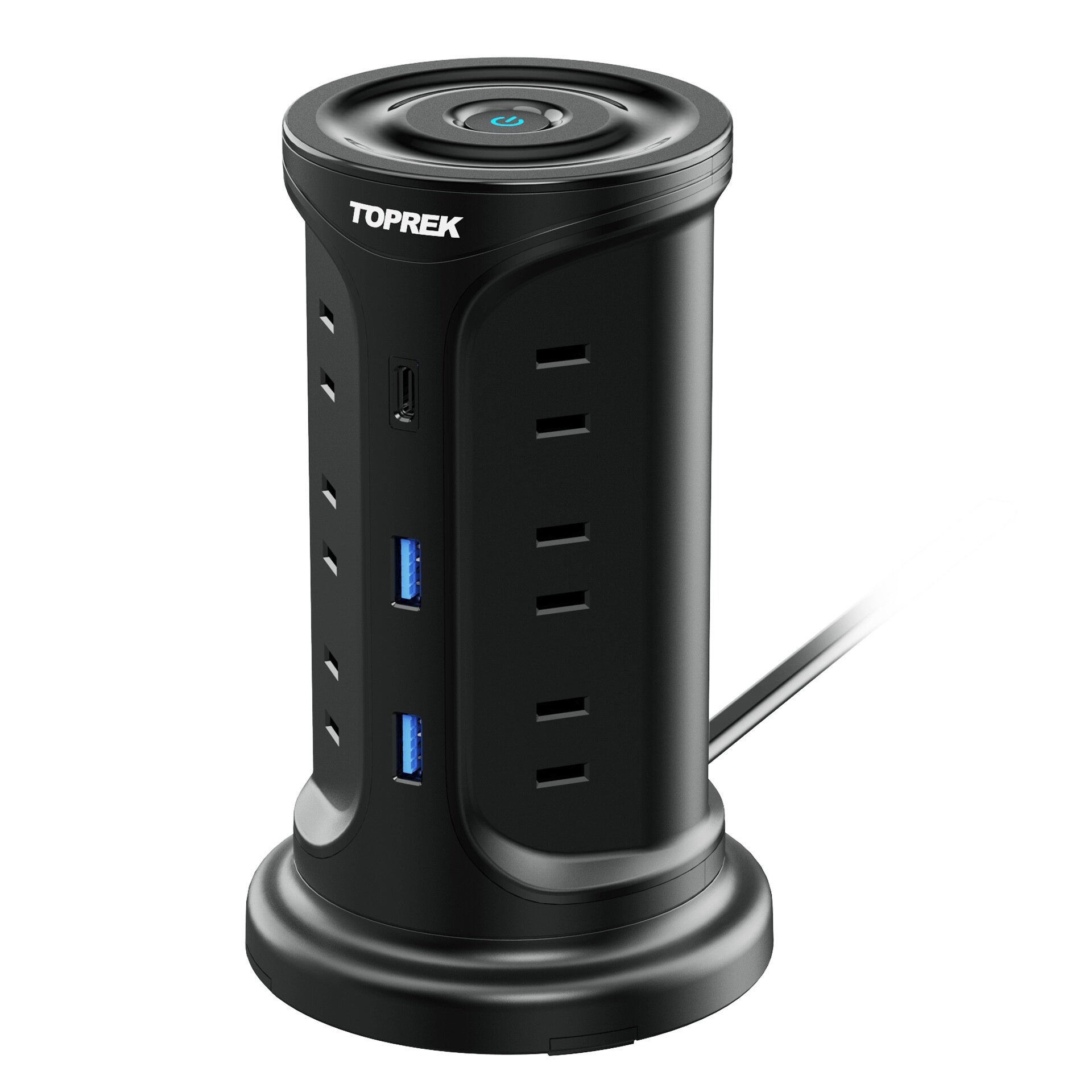 立式円柱型マルチコンセントタップ｜省スペース設計・大容量1500W・コンセントタップ・一括電源スイッチ付き・家庭用・オフィス用|undefined