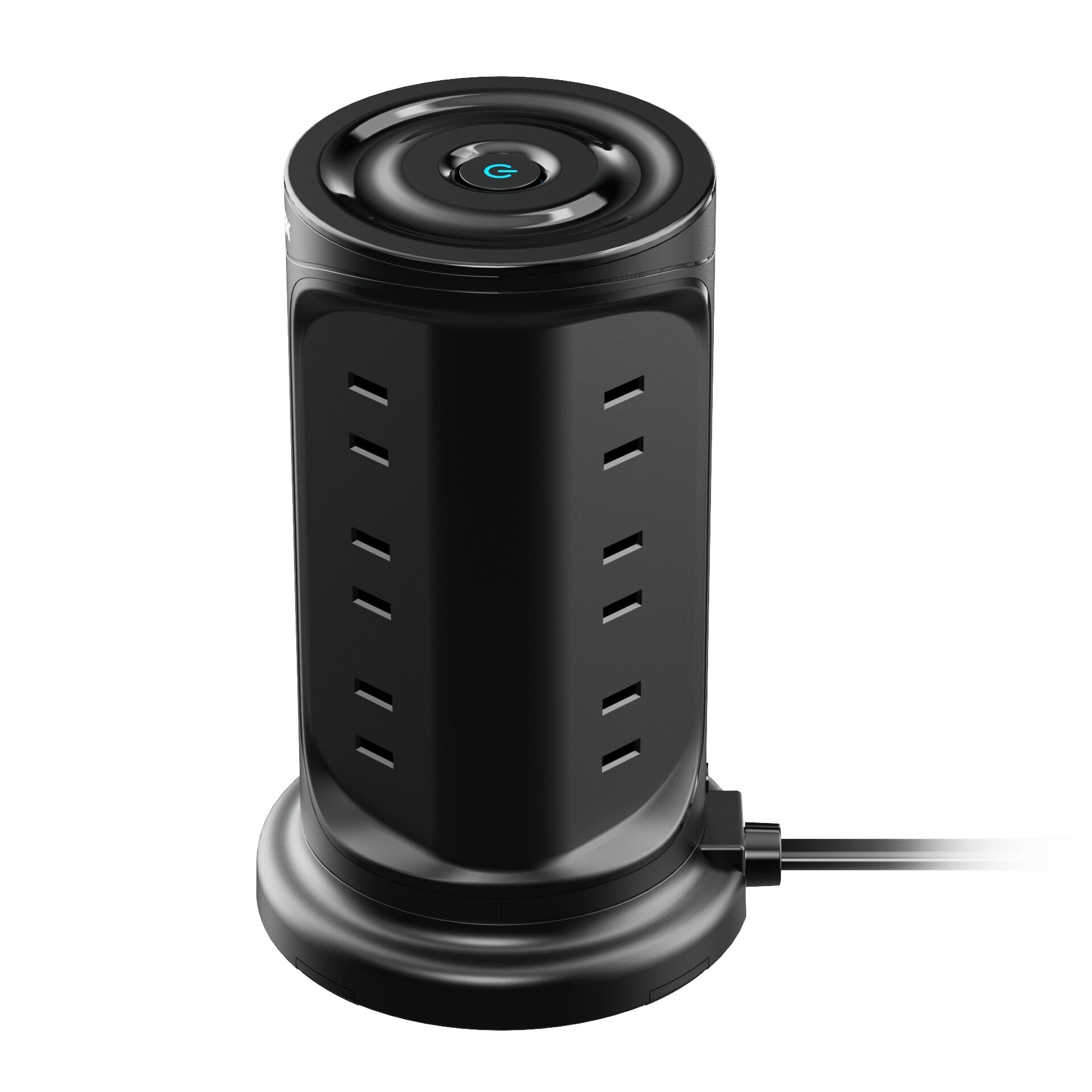 立式円柱型マルチコンセントタップ｜省スペース設計・大容量1500W・コンセントタップ・一括電源スイッチ付き・家庭用・オフィス用|undefined