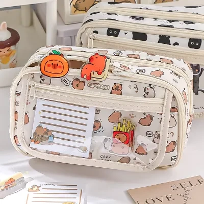 Planowa ペンケース｜カピバラ・大容量・文房具・おしゃれ・かわいい・高校生・女の子