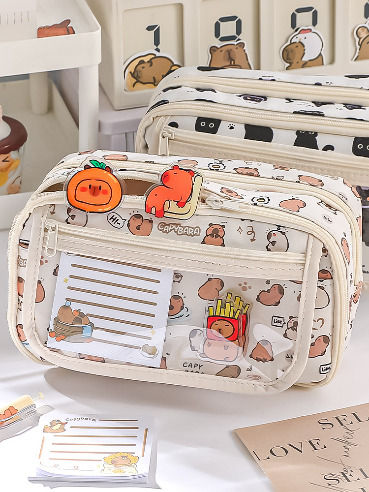 ペンケース｜カピバラ・大容量・文房具・おしゃれ・かわいい
