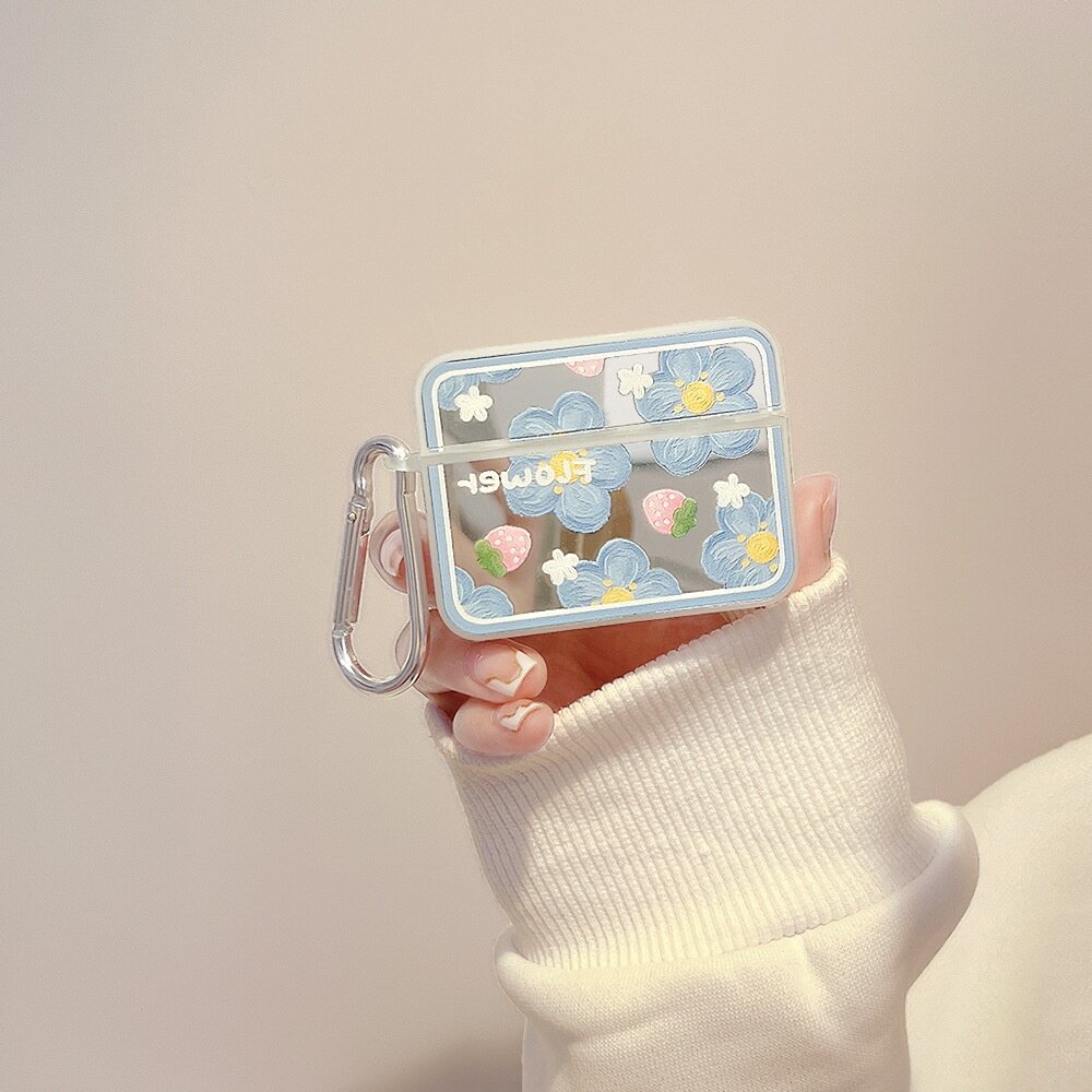 イヤホンケース｜AirPods 2/Pro 2/3世代・ミラー・花柄・おしゃれ・かわいい・スクエア|undefined