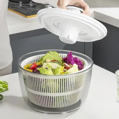 motto 野菜水切り器｜手動式・サラダスピナー・果物野菜水切り・水切りかご・便利グッズ・主婦向け・省スペース