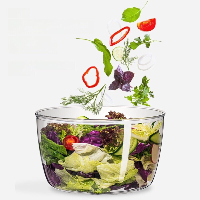 野菜水切り器｜手動式・サラダスピナー・果物野菜水切り・水切りかご・便利グッズ・主婦向け・省スペース|undefined