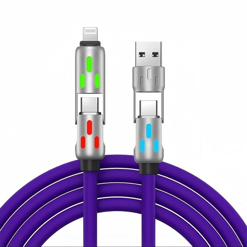 4in1急速充電ケーブル｜240W急速充電・マルチケーブル・Type-C・iOS・Android対応・七色呼吸ライト・スーパー急速充電ケーブル|undefined