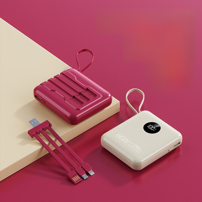 充電バッテリー｜10000mAh・ケーブル内蔵・大容量・小型・軽量・急速充電・持ち運び便利・パワフル|undefined