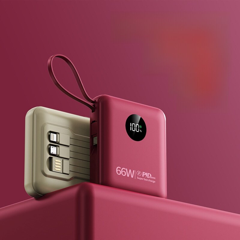 充電バッテリー｜10000mAh・ケーブル内蔵・大容量・小型・軽量・急速充電・持ち運び便利・パワフル|undefined