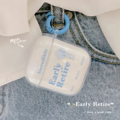 FunCASE AirPodsケース｜Bluetoothワイヤレスイヤホン対応・AirPods 2/Pro 2適用・クリア・ソフトケース・おしゃれ・シンプル
